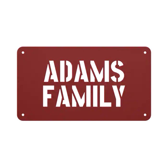 Adams Family Name Sign
