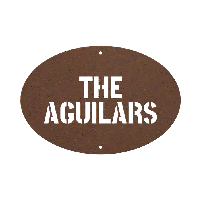 Aguilar Family Name Sign