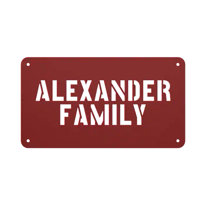 Alexander Family Name Sign