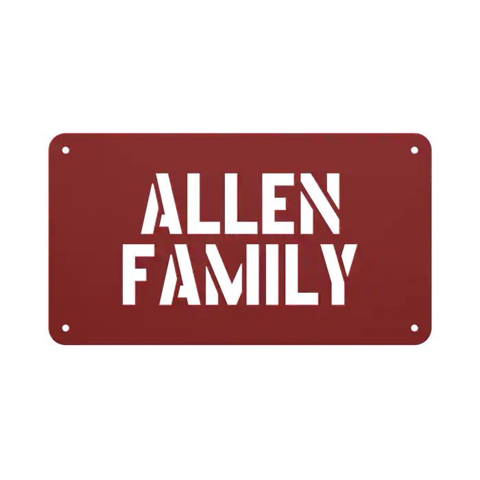 Allen Family Name Sign