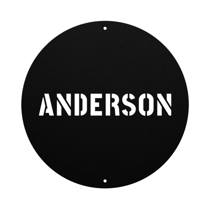 Anderson Family Name Sign