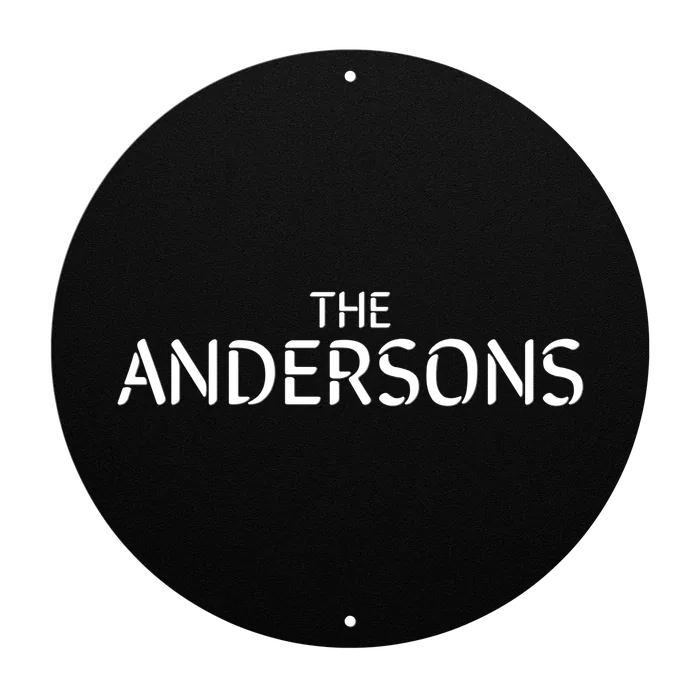 Anderson Family Name Sign