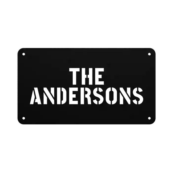 Anderson Family Name Sign