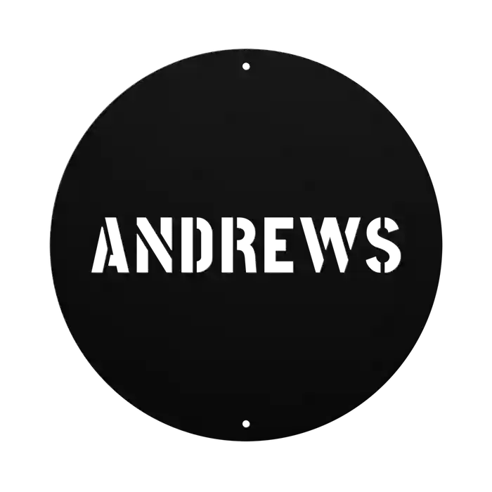 Andrews Family Name Sign