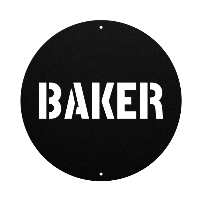 Baker Family Name Sign