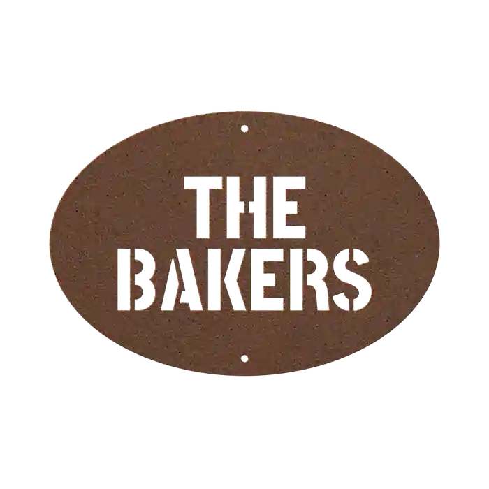 Baker Family Name Sign
