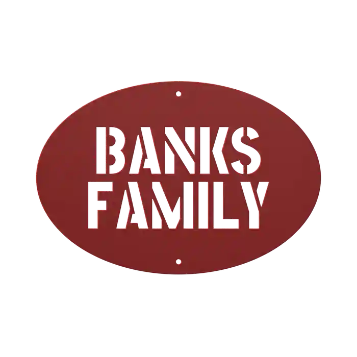 Banks Family Name Sign