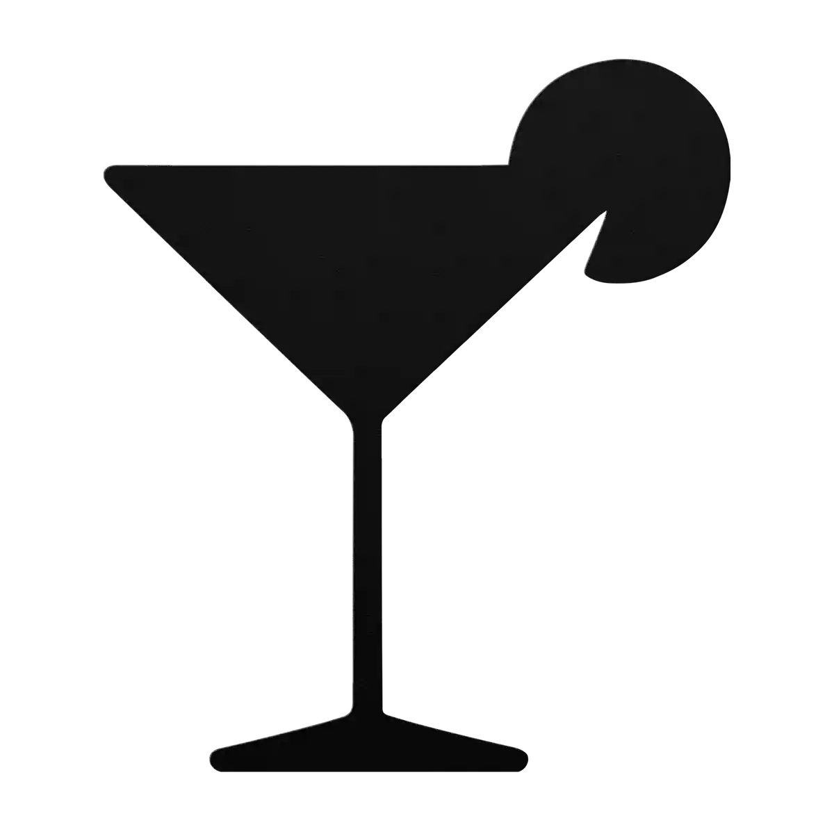 Bar Cocktail with Lime Wedge Metal Sign