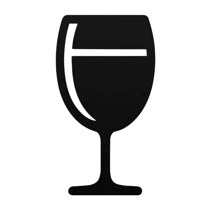 Bar Filled Wine Glass Metal Sign