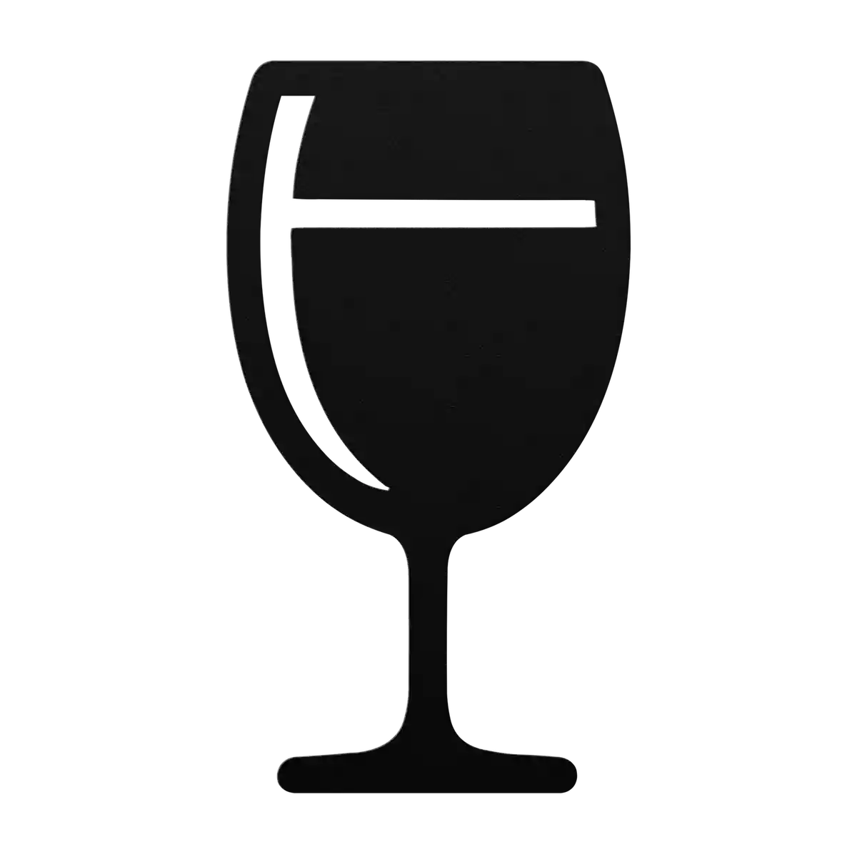 Bar Filled Wine Glass Metal Sign