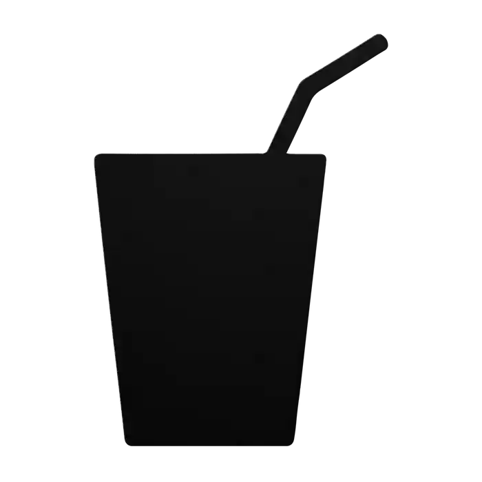 Bar Tumbler with Straw Metal Sign
