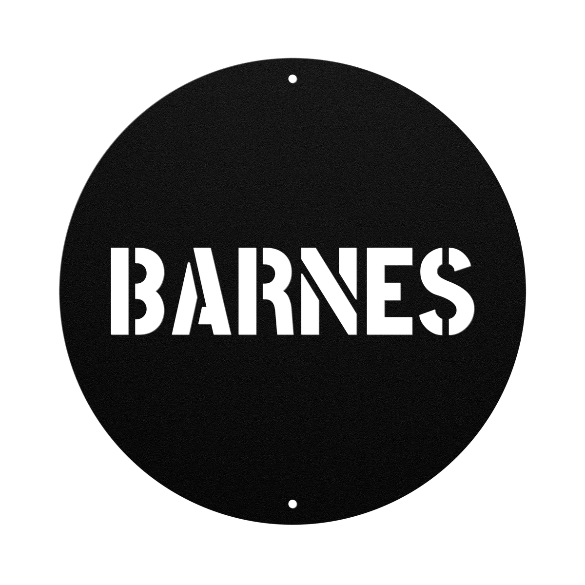 Barnes Family Name Sign