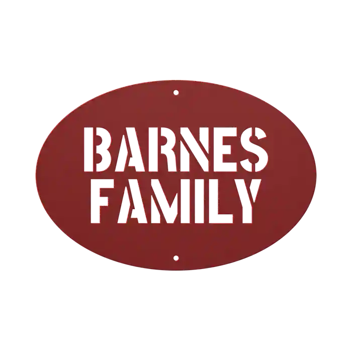 Barnes Family Name Sign