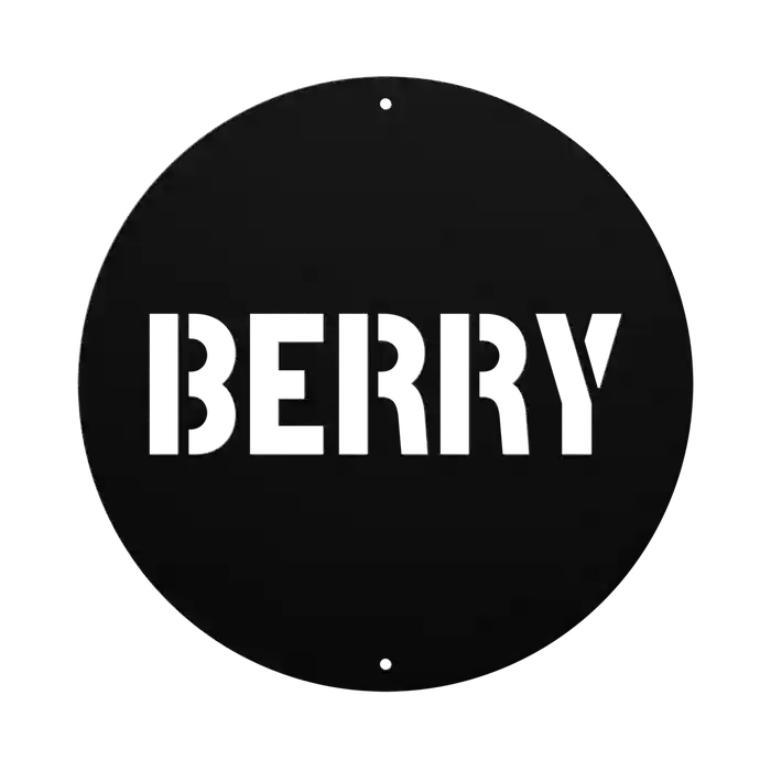 Berry Family Name Sign