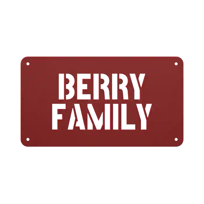 Berry Family Name Sign