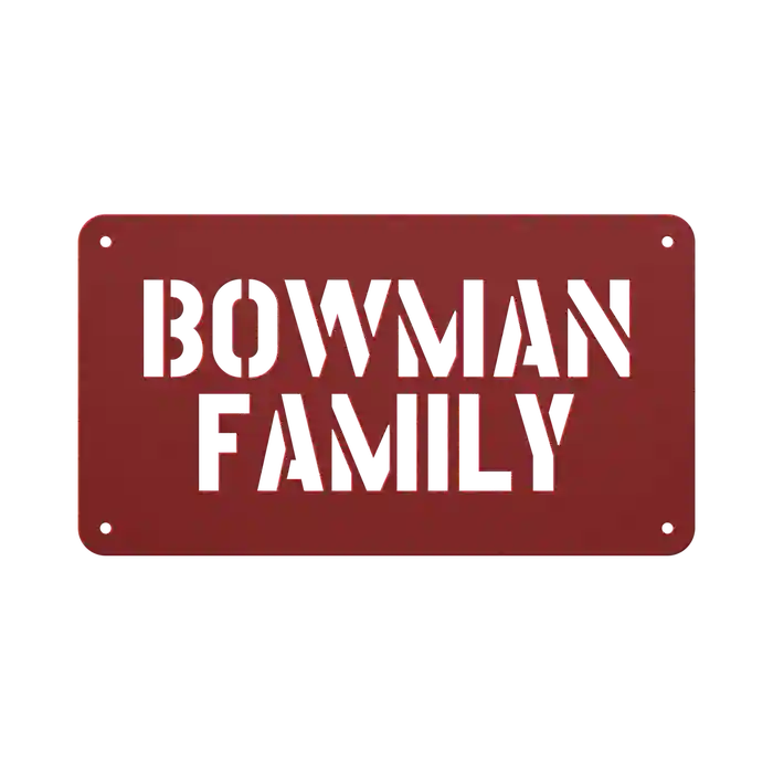 Bowman Family Name Sign