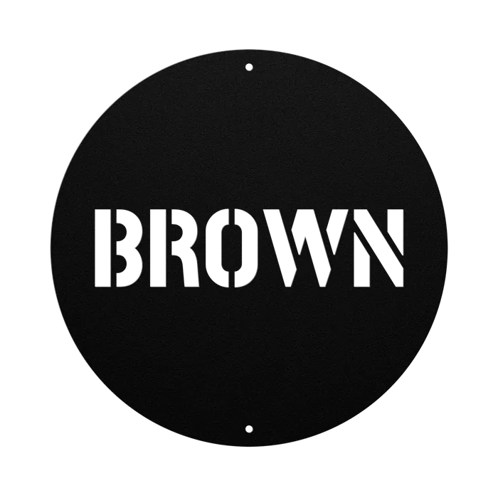Brown Family Name Sign