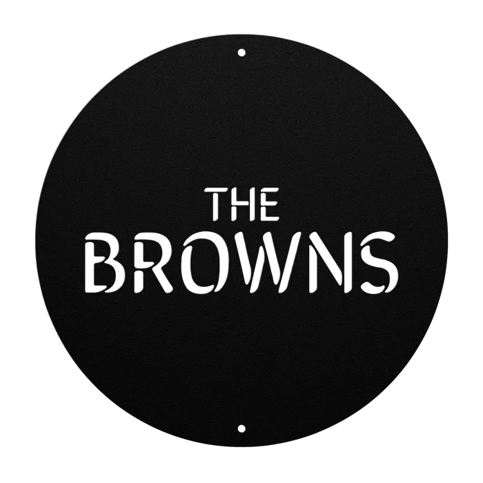 Brown Family Name Sign