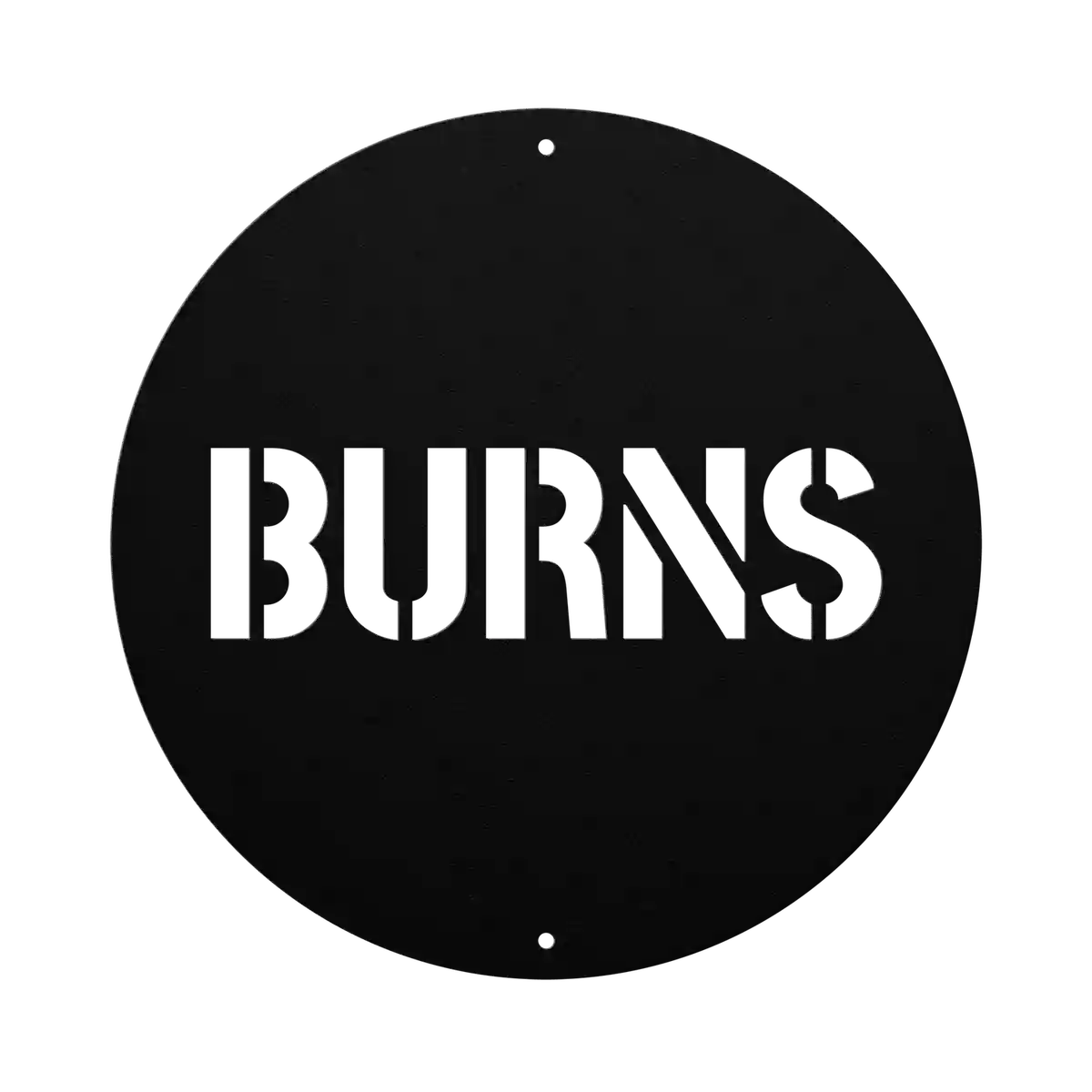 Burns Family Name Sign