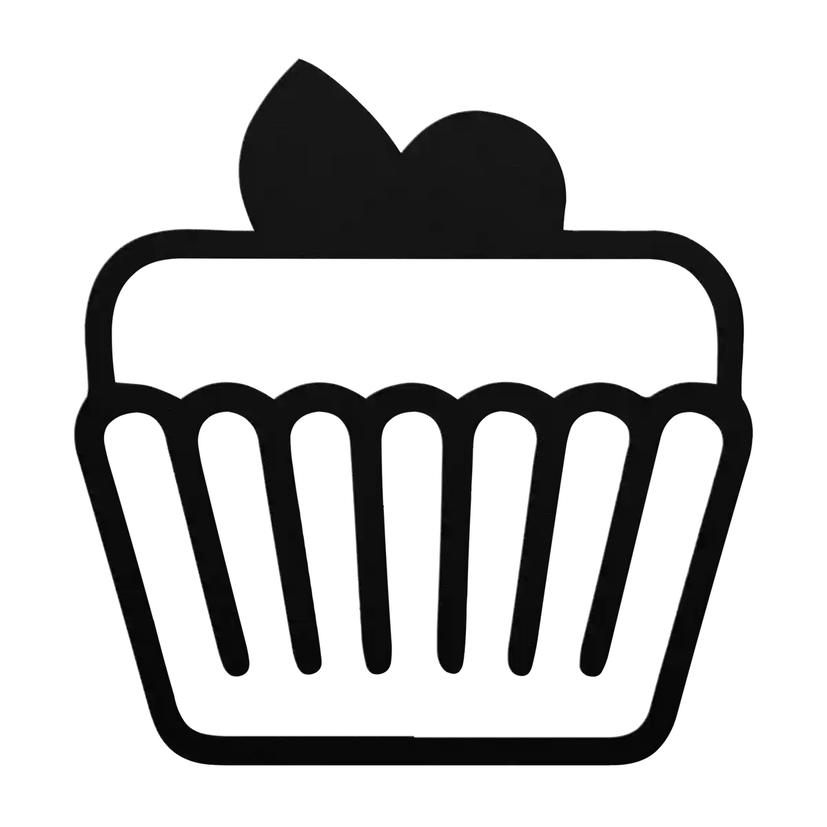 Cake Berry Cup Metal Sign
