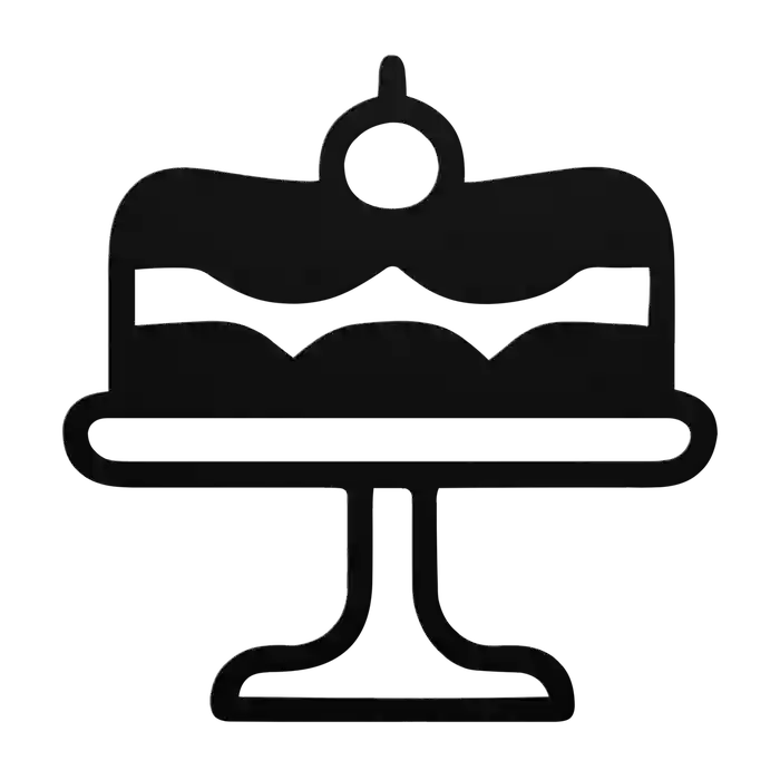 Cake Cherry on a Stand Metal Sign
