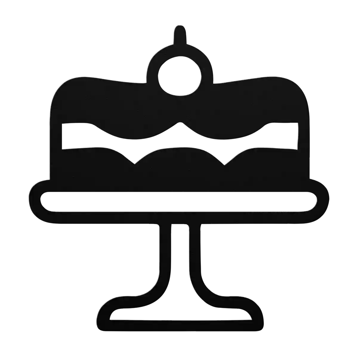 Cake Cherry on a Stand Metal Sign
