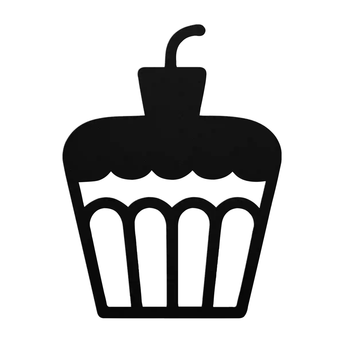 Cake Cherry Stem Cup Metal Sign