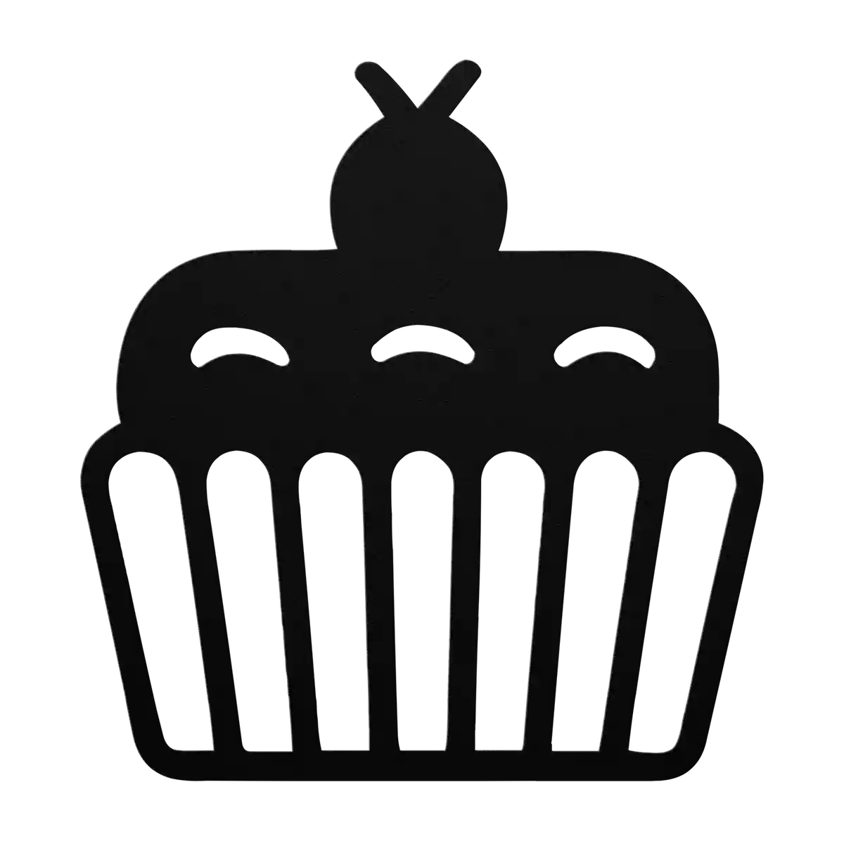 Cake Dark Frosted Cup Metal Sign