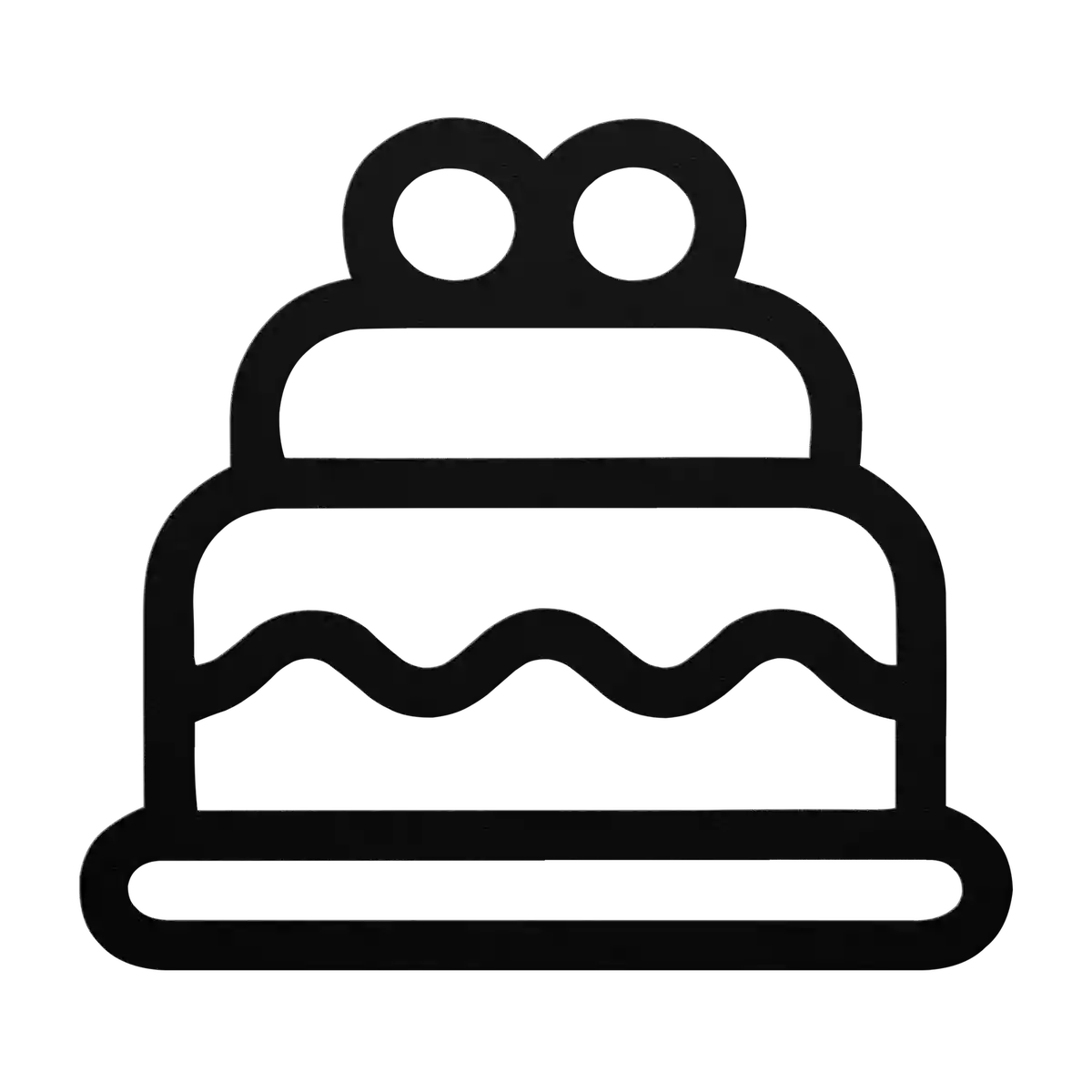 Cake Double Cherry Tiers Metal Sign