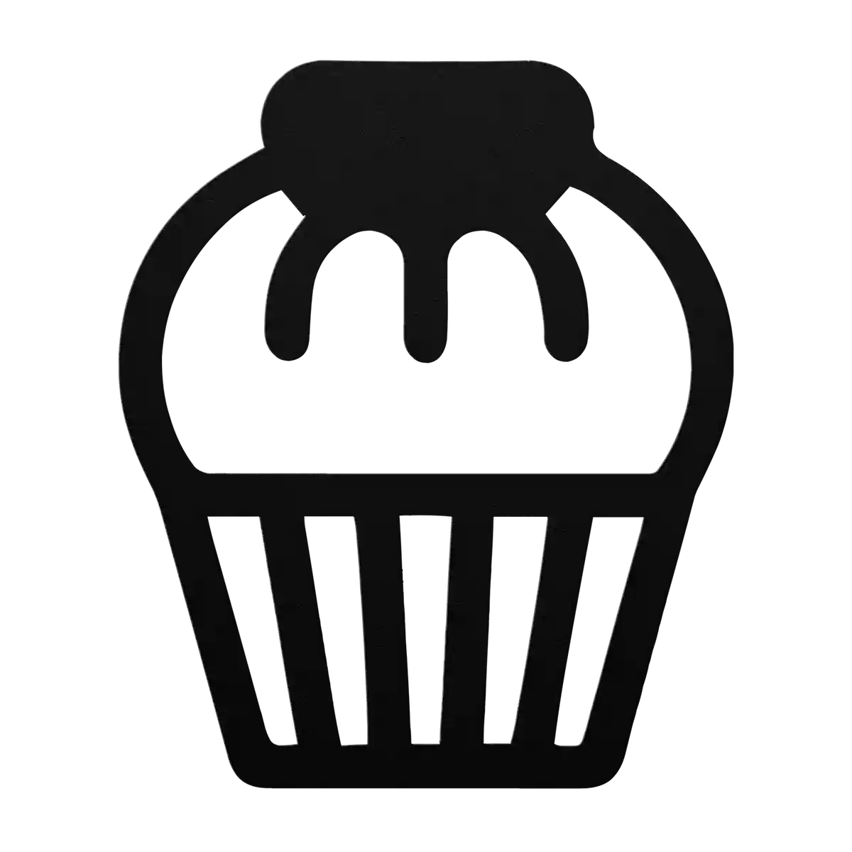 Cake Drip Frosted Cup Metal Sign