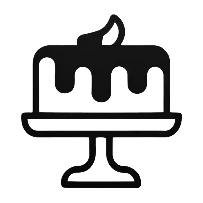 Cake Drip on a Stand Metal Sign
