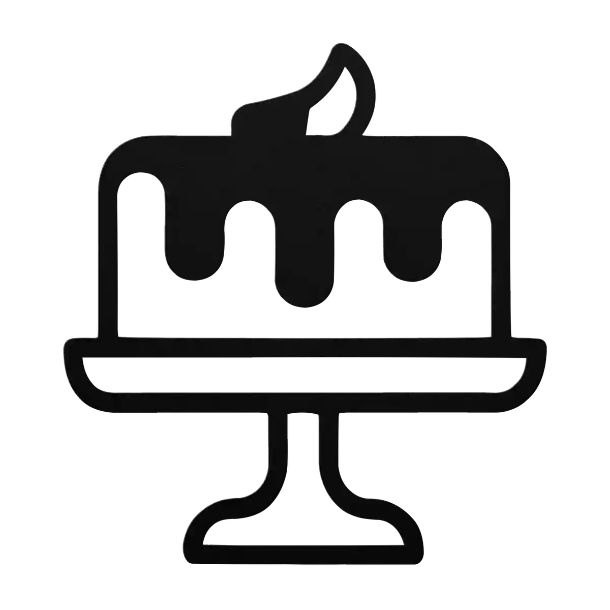 Cake Drip on a Stand Metal Sign