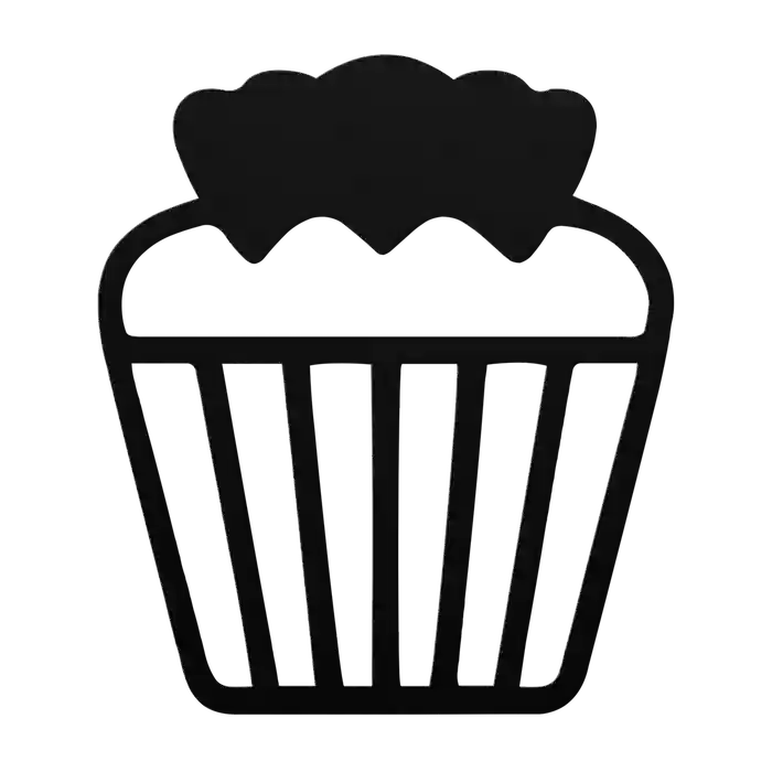 Cake Fluffy Frosted Cup Metal Sign
