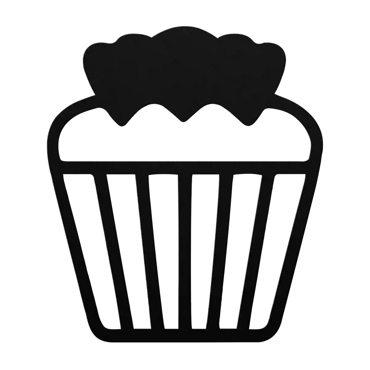 Cake Fluffy Frosted Cup Metal Sign