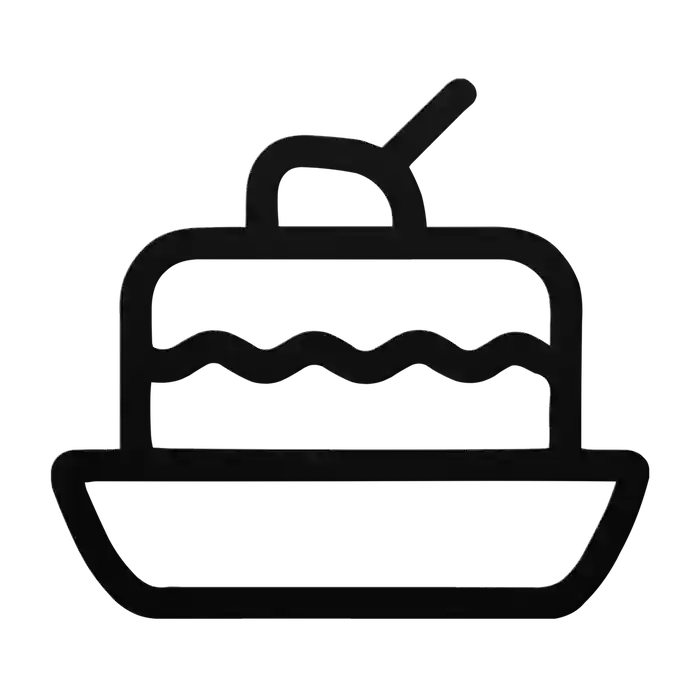 Cake Layers in a Dish Metal Sign