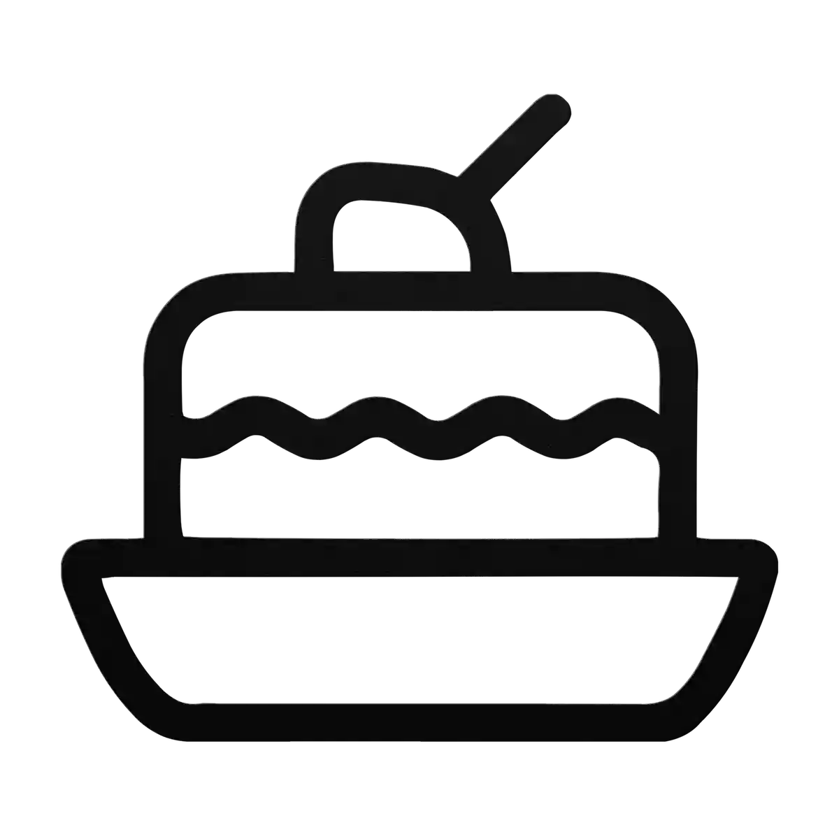 Cake Layers in a Dish Metal Sign