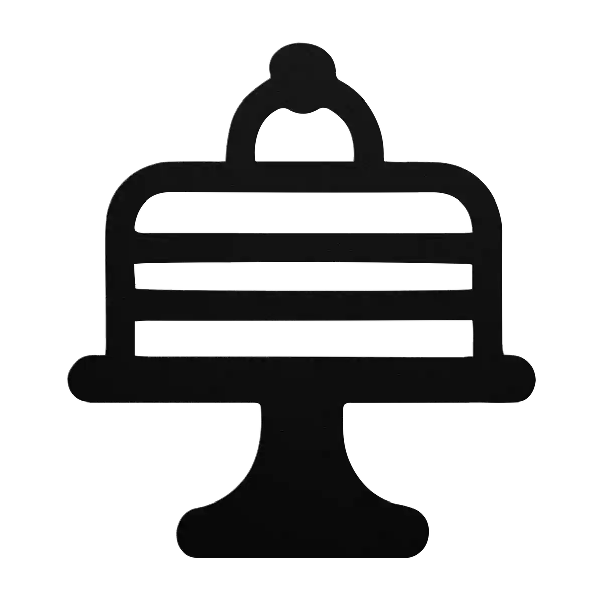 Cake Layers on a Pedestal Metal Sign