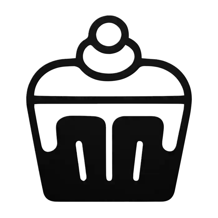 Cake Round Top Cup Metal Sign