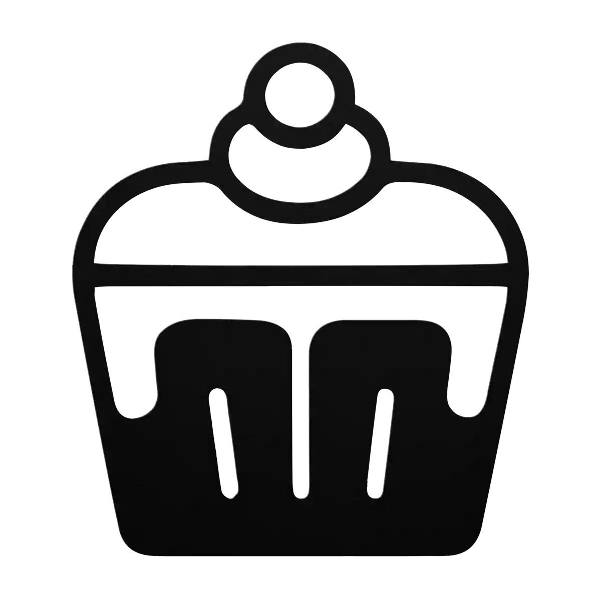 Cake Round Top Cup Metal Sign