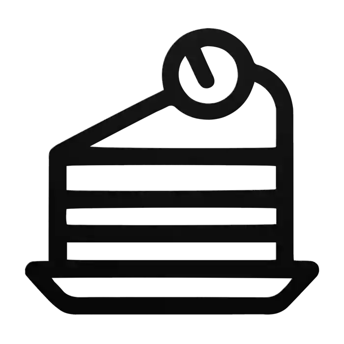 Cake Striped Slice Metal Sign