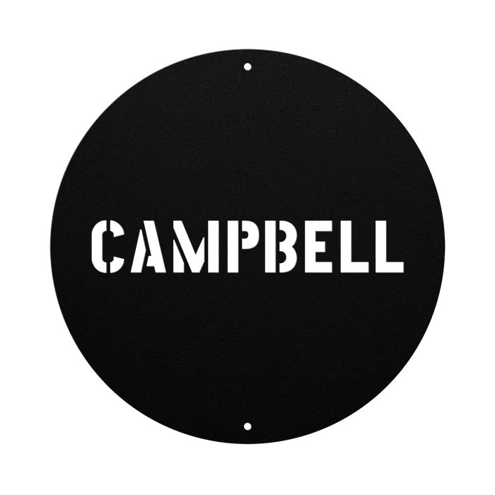 Campbell Family Name Sign