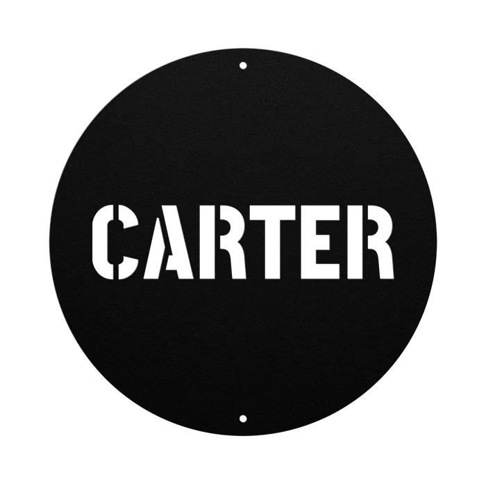 Carter Family Name Sign