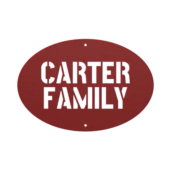 Carter Family Name Sign