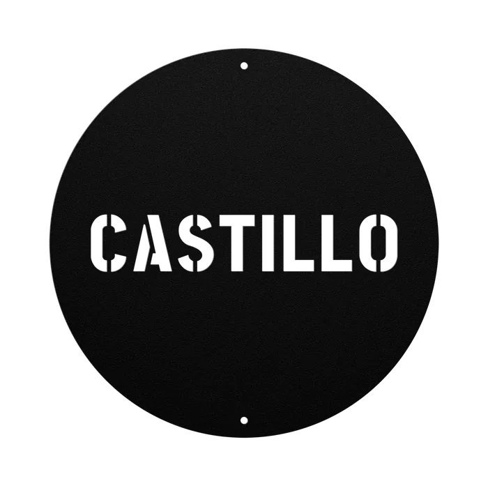 Castillo Family Name Sign