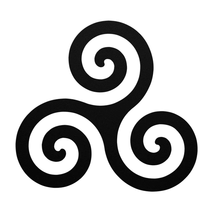 Celtic Bold Triskele Metal Sign