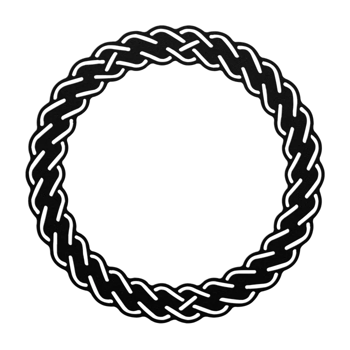 Celtic Braided Rope Ring Metal Sign