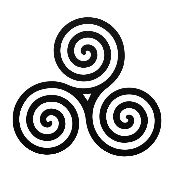 Celtic Coiled Triskele Metal Sign