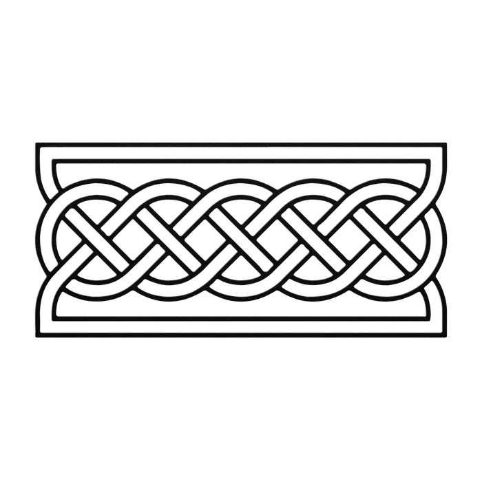 Celtic Framed Plait Band Metal Sign