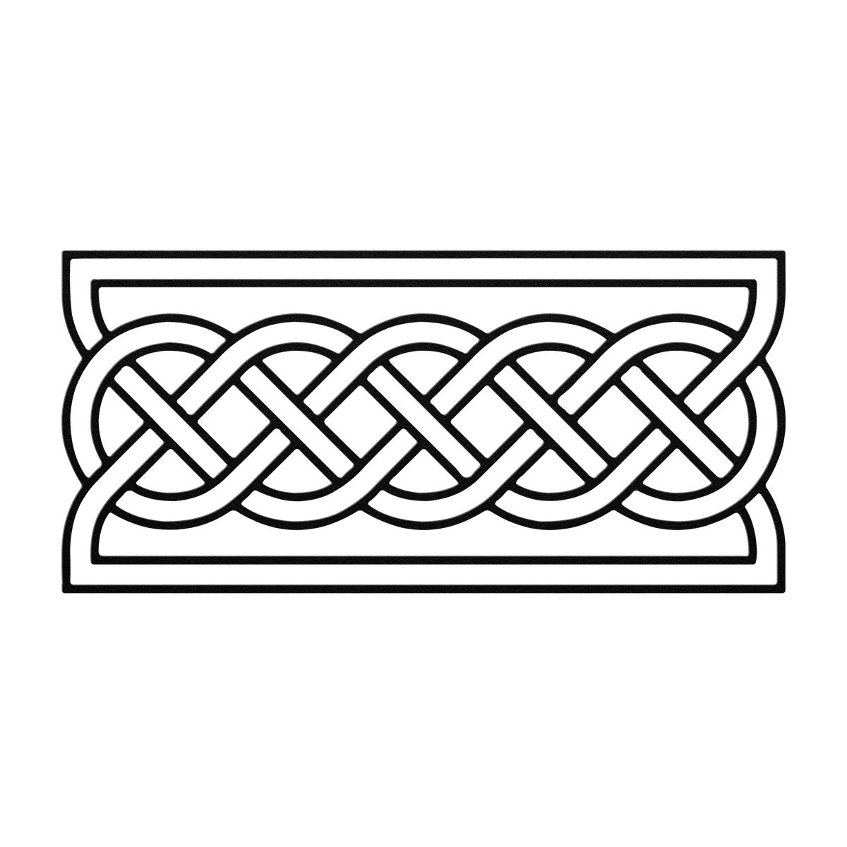 Celtic Framed Plait Band Metal Sign