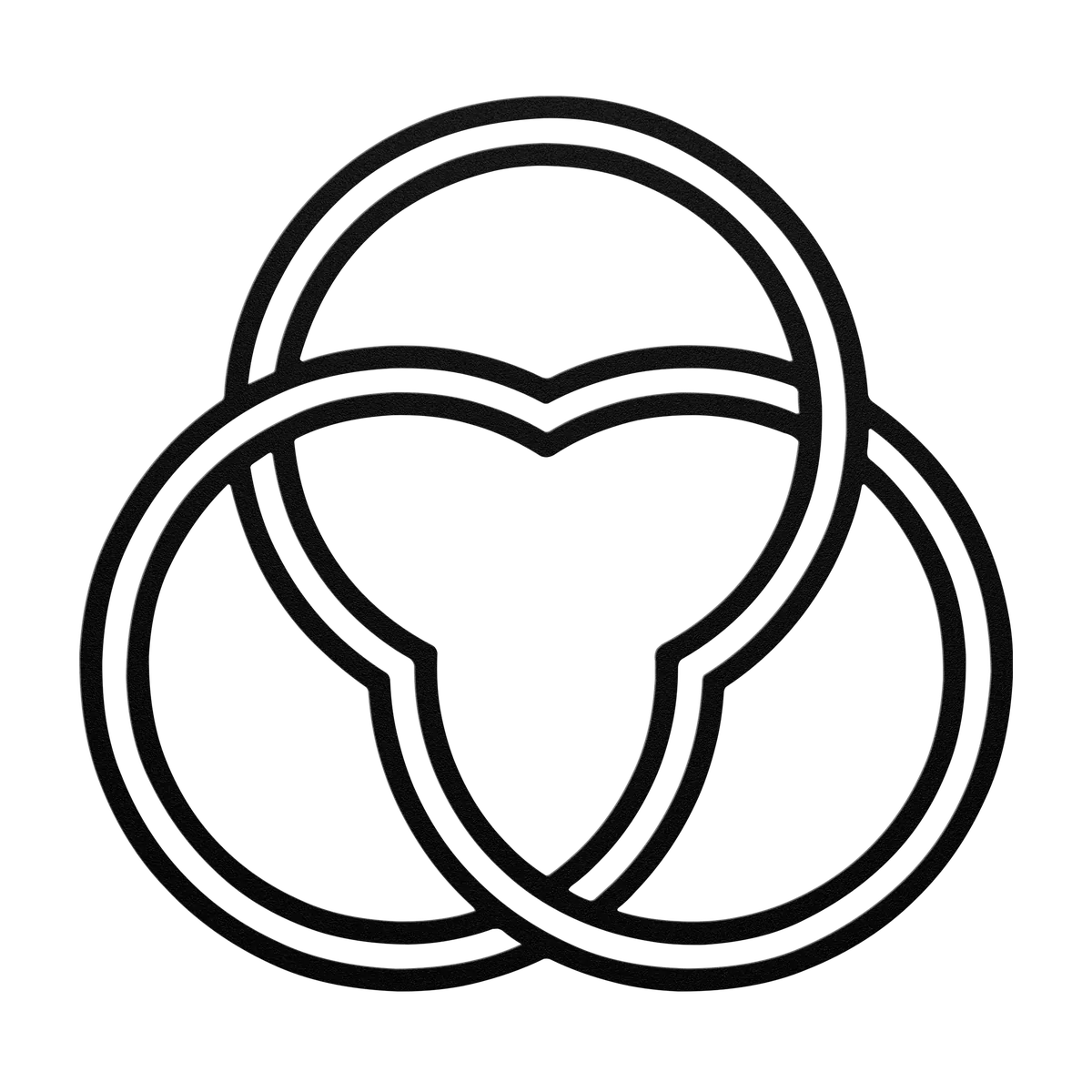 Celtic Heart Rings Metal Sign